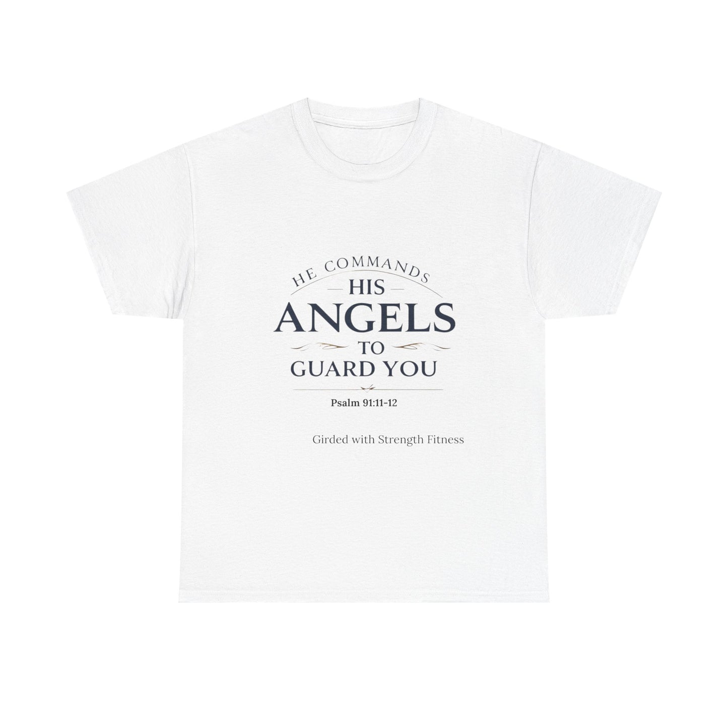Graphic Bodybuilder Tee with Angel - Psalm 91:11-12 Unisex Shirt