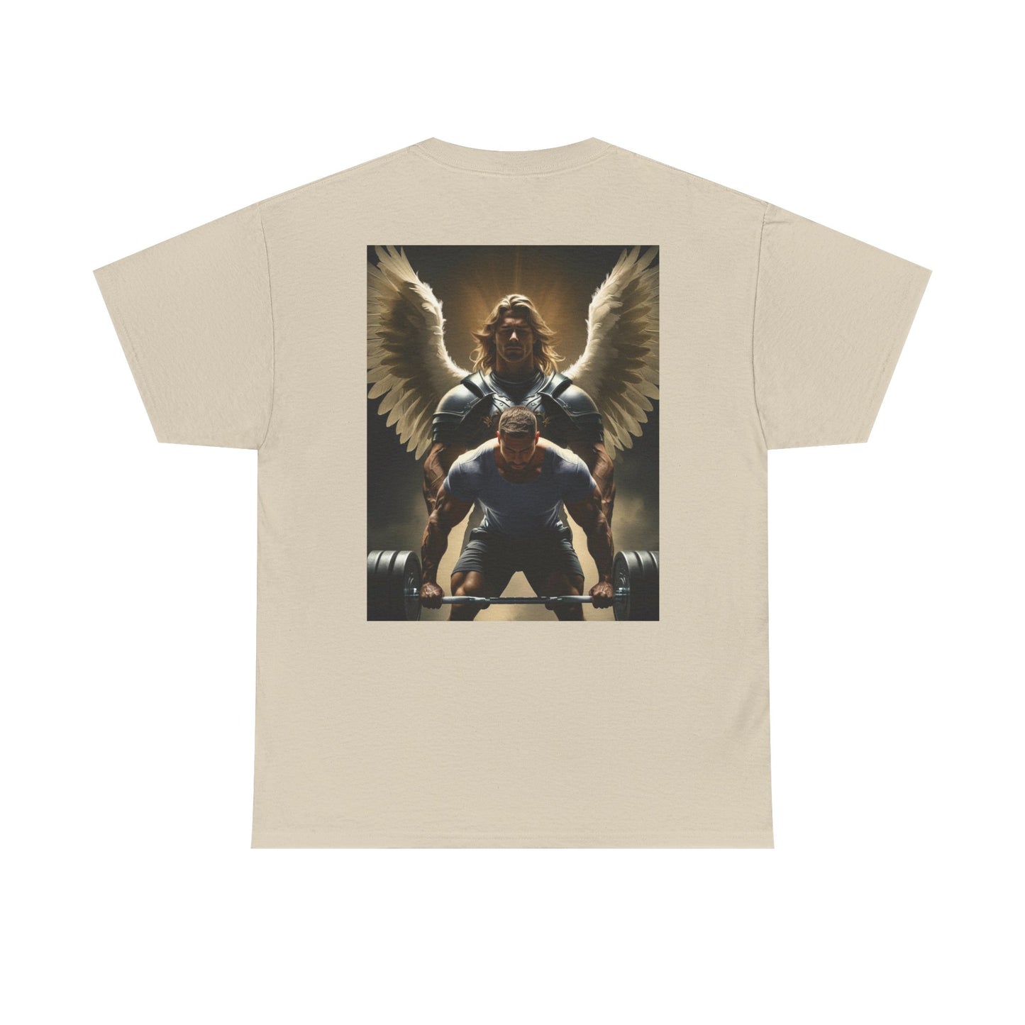 Graphic Bodybuilder Tee with Angel - Psalm 91:11-12 Unisex Shirt