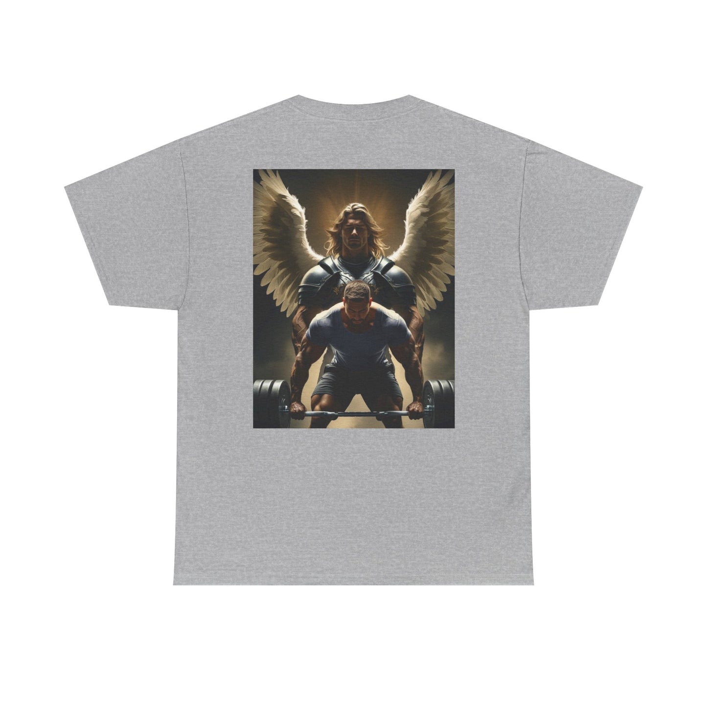 Graphic Bodybuilder Tee with Angel - Psalm 91:11-12 Unisex Shirt