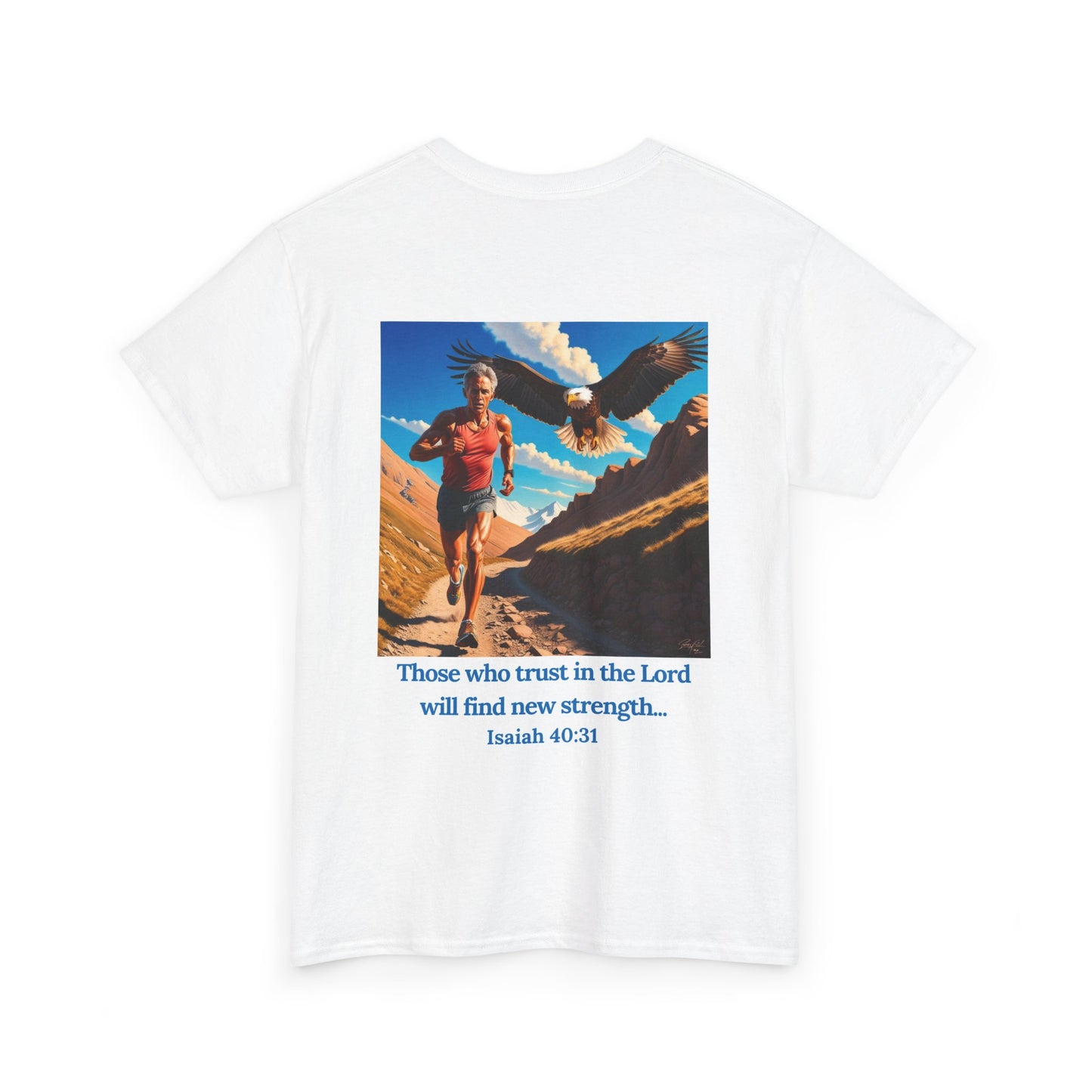 Inspiring Faith Unisex Heavy Cotton Tee - Isaiah 40:31 Design