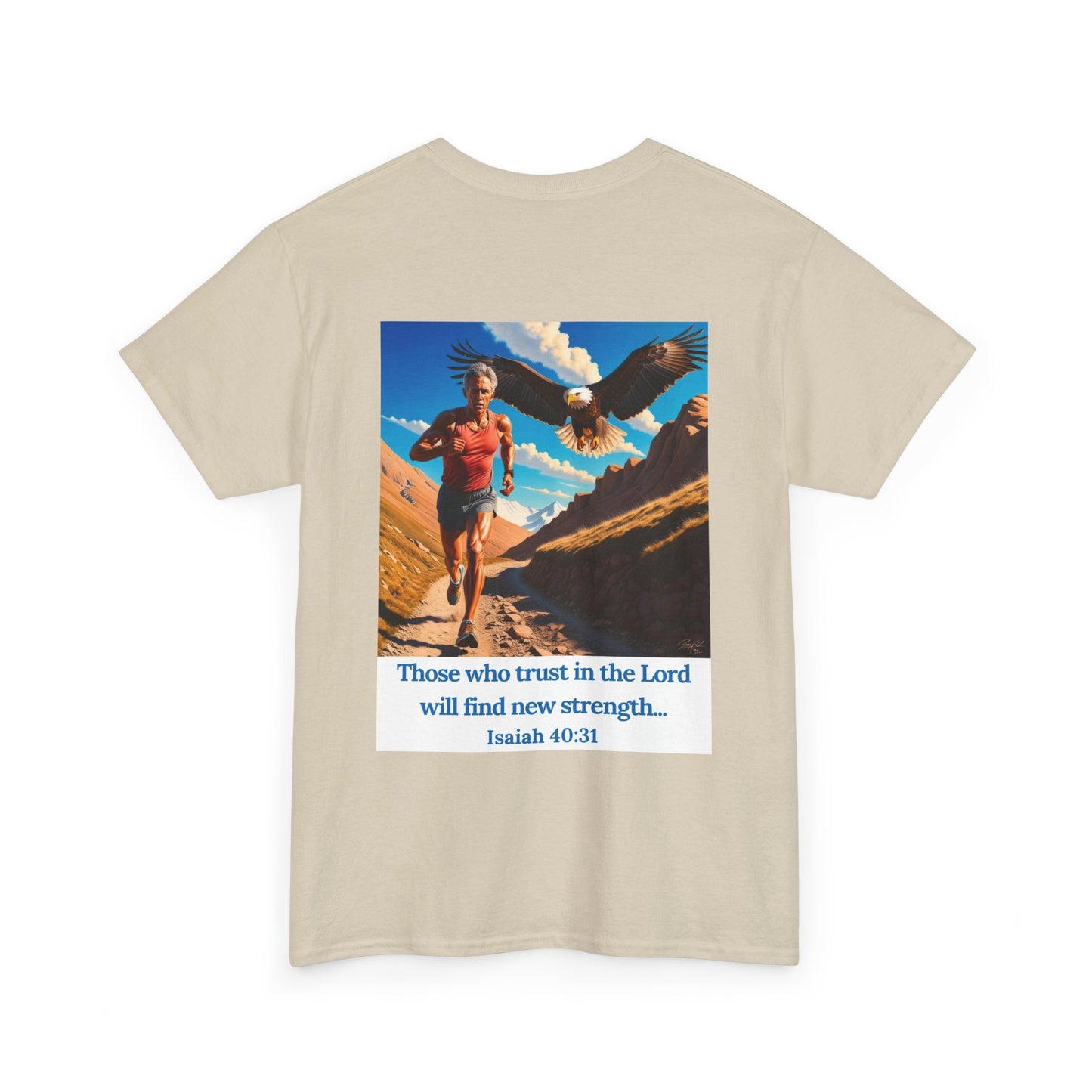 Inspiring Faith Unisex Heavy Cotton Tee - Isaiah 40:31 Design