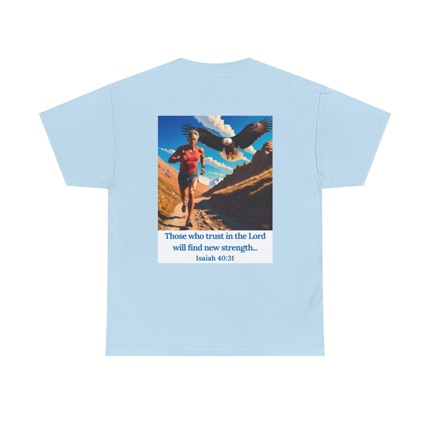 Inspiring Faith Unisex Heavy Cotton Tee - Isaiah 40:31 Design