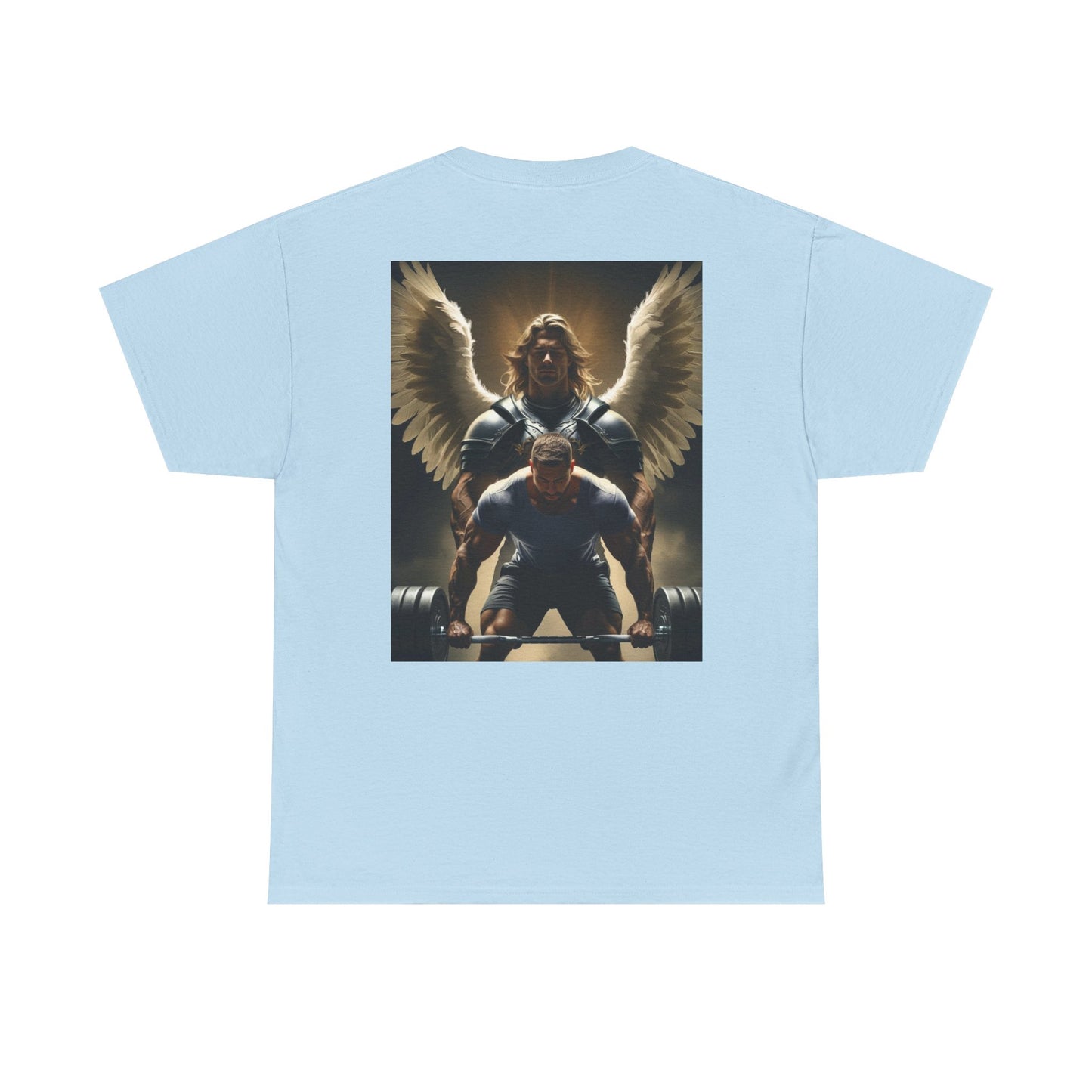 Graphic Bodybuilder Tee with Angel - Psalm 91:11-12 Unisex Shirt