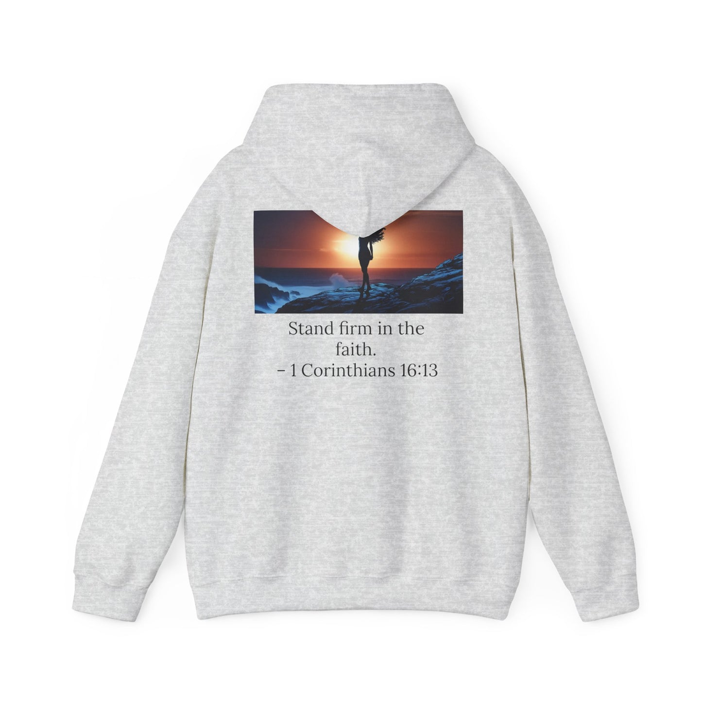 Stand Firm Unisex Hoodie with 1 Corinthians 16:13