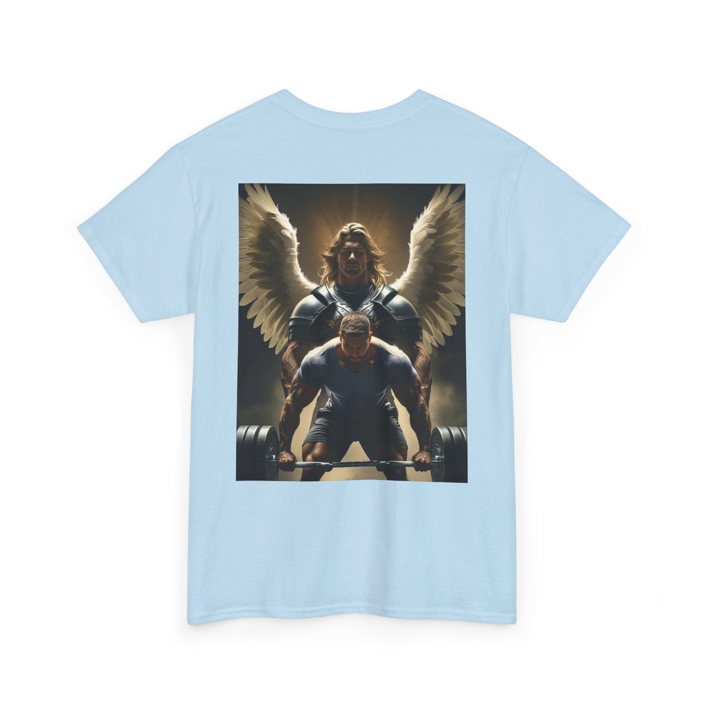 Graphic Bodybuilder Tee with Angel - Psalm 91:11-12 Unisex Shirt