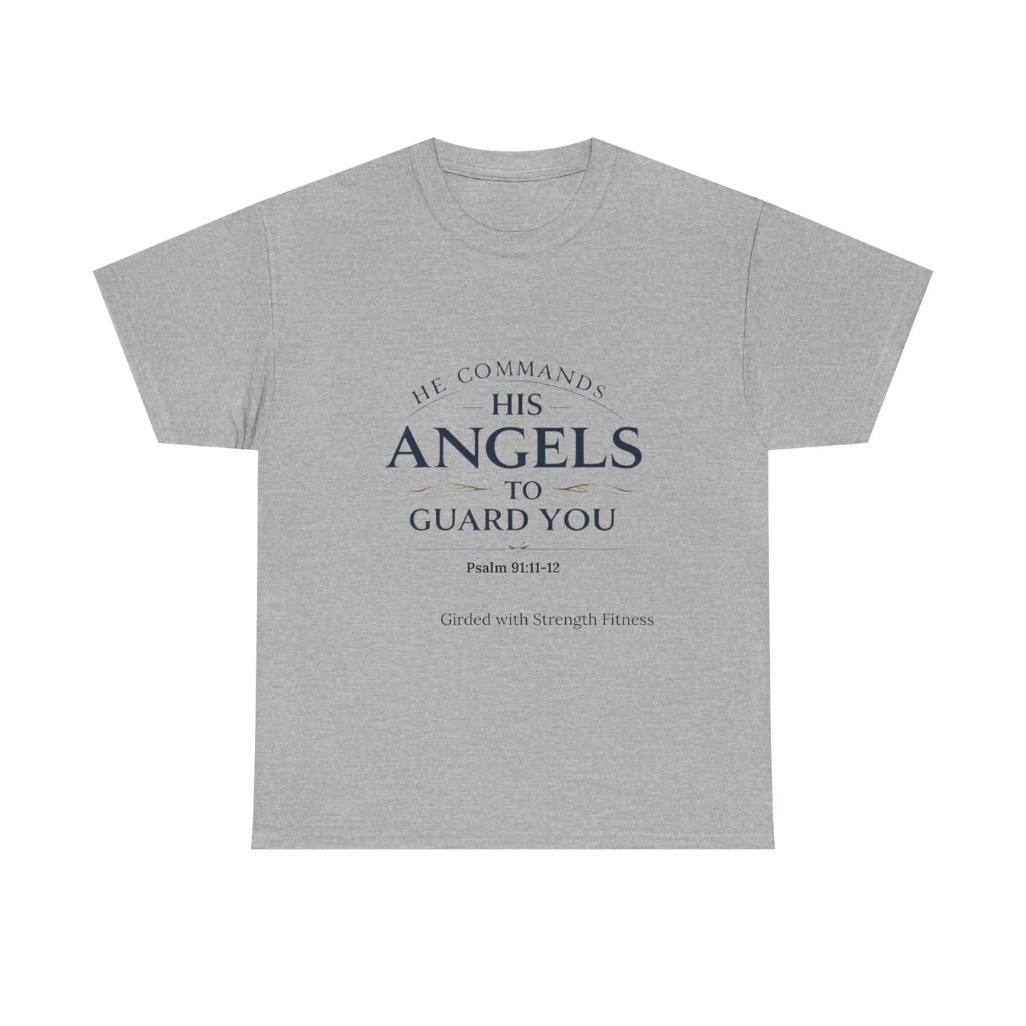 Graphic Bodybuilder Tee with Angel - Psalm 91:11-12 Unisex Shirt