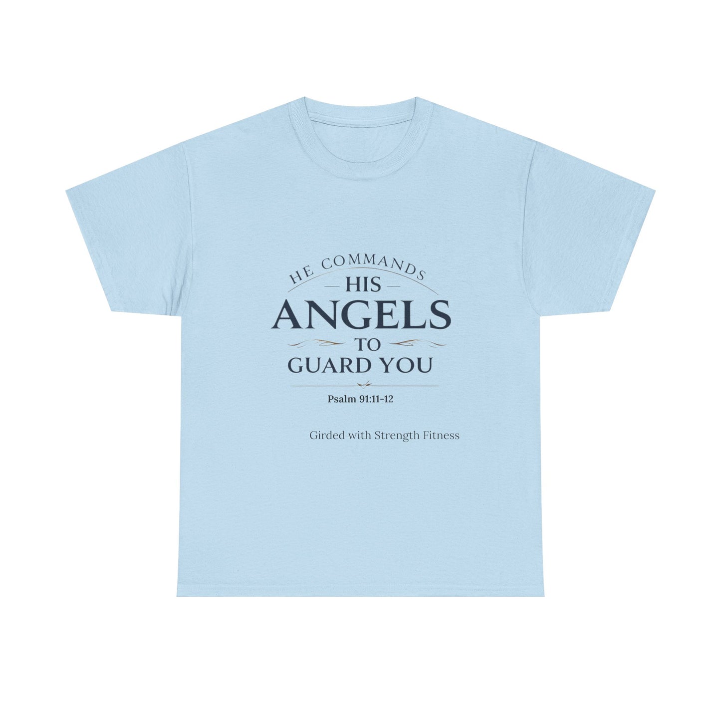 Graphic Bodybuilder Tee with Angel - Psalm 91:11-12 Unisex Shirt