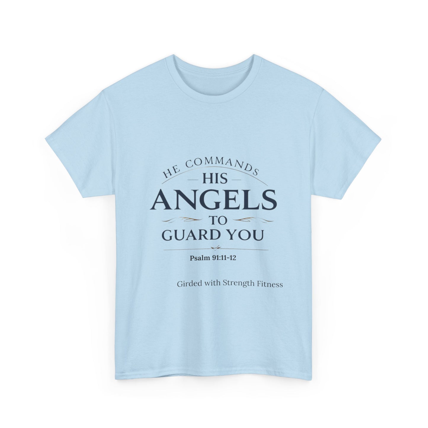 Graphic Bodybuilder Tee with Angel - Psalm 91:11-12 Unisex Shirt
