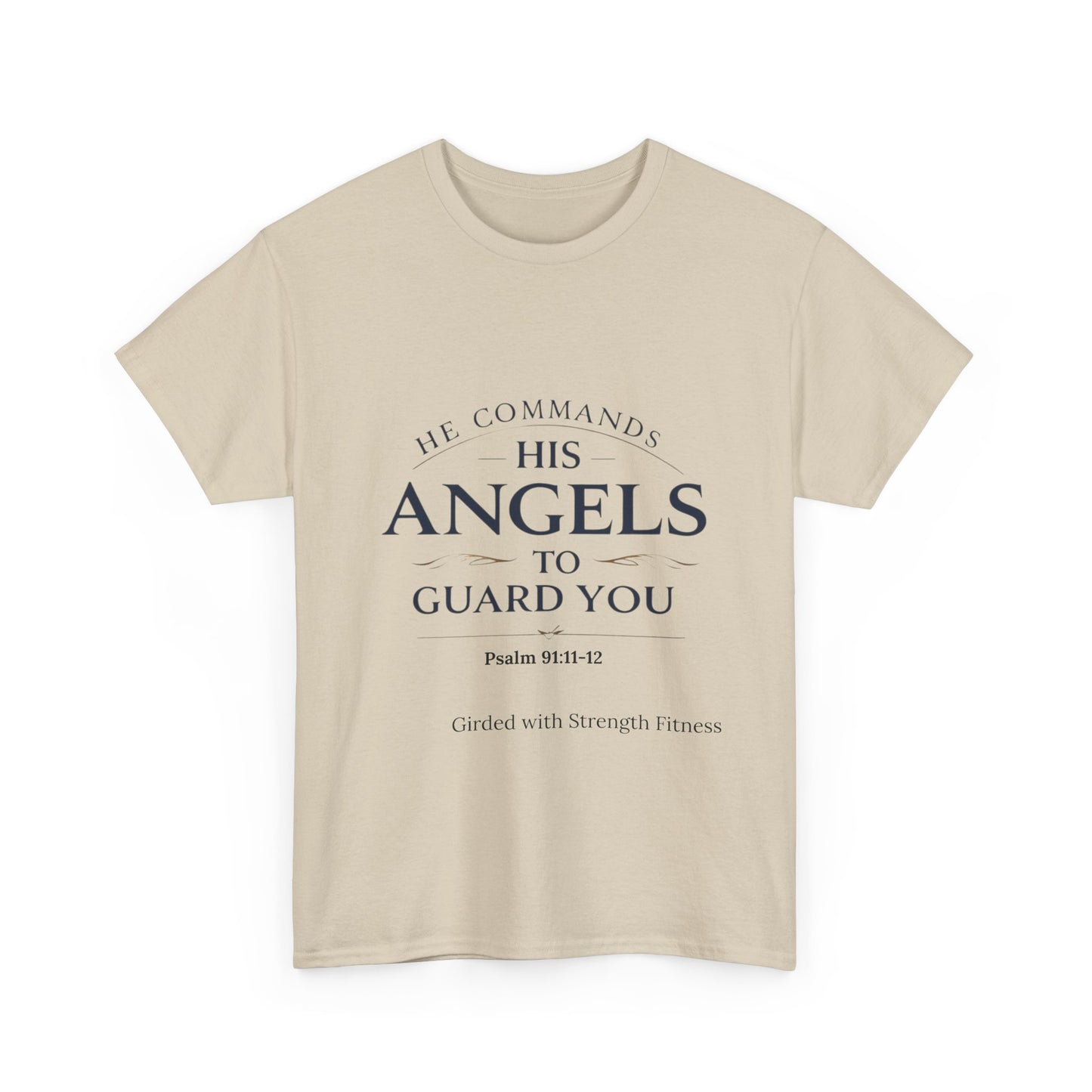 Graphic Bodybuilder Tee with Angel - Psalm 91:11-12 Unisex Shirt
