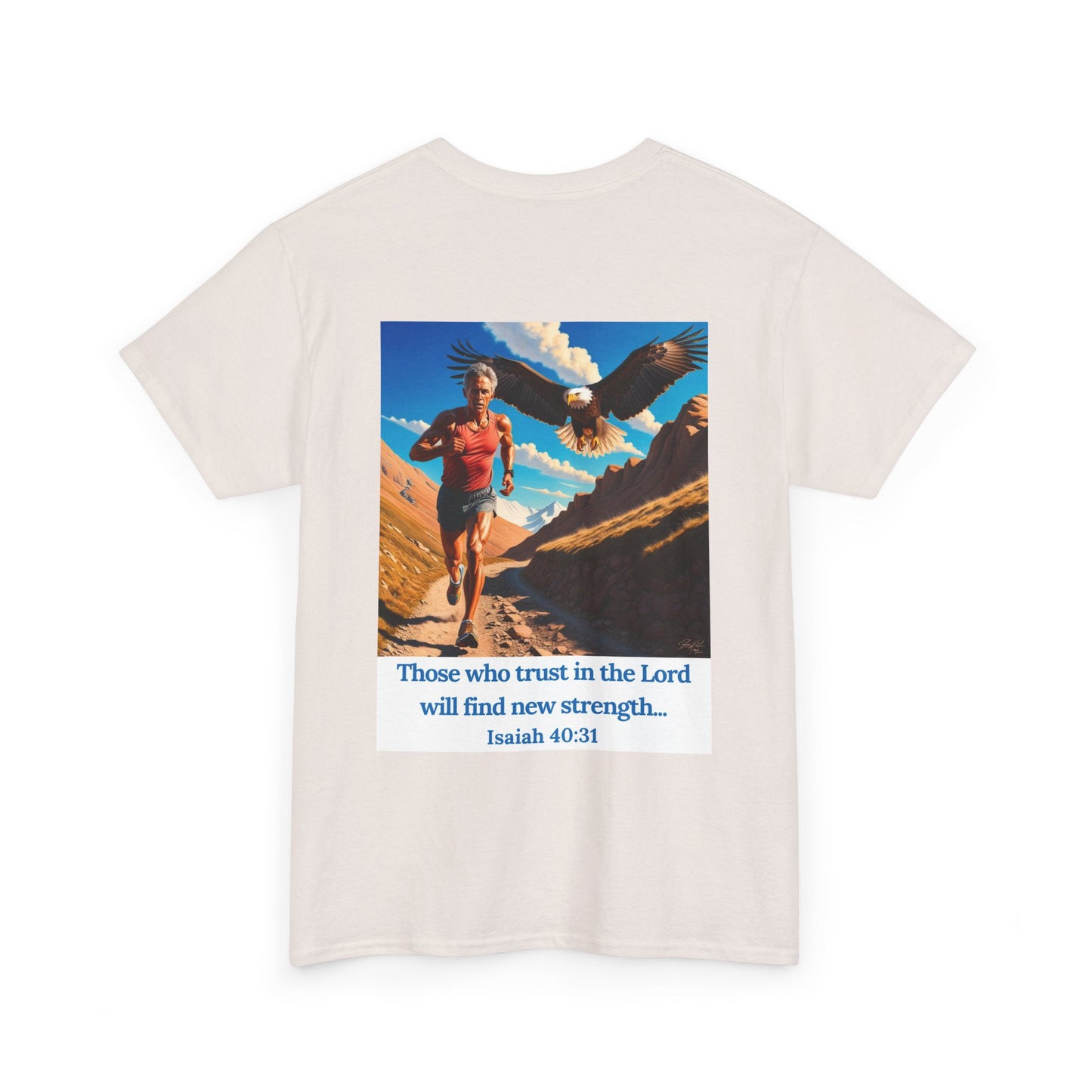 Inspiring Faith Unisex Heavy Cotton Tee - Isaiah 40:31 Design