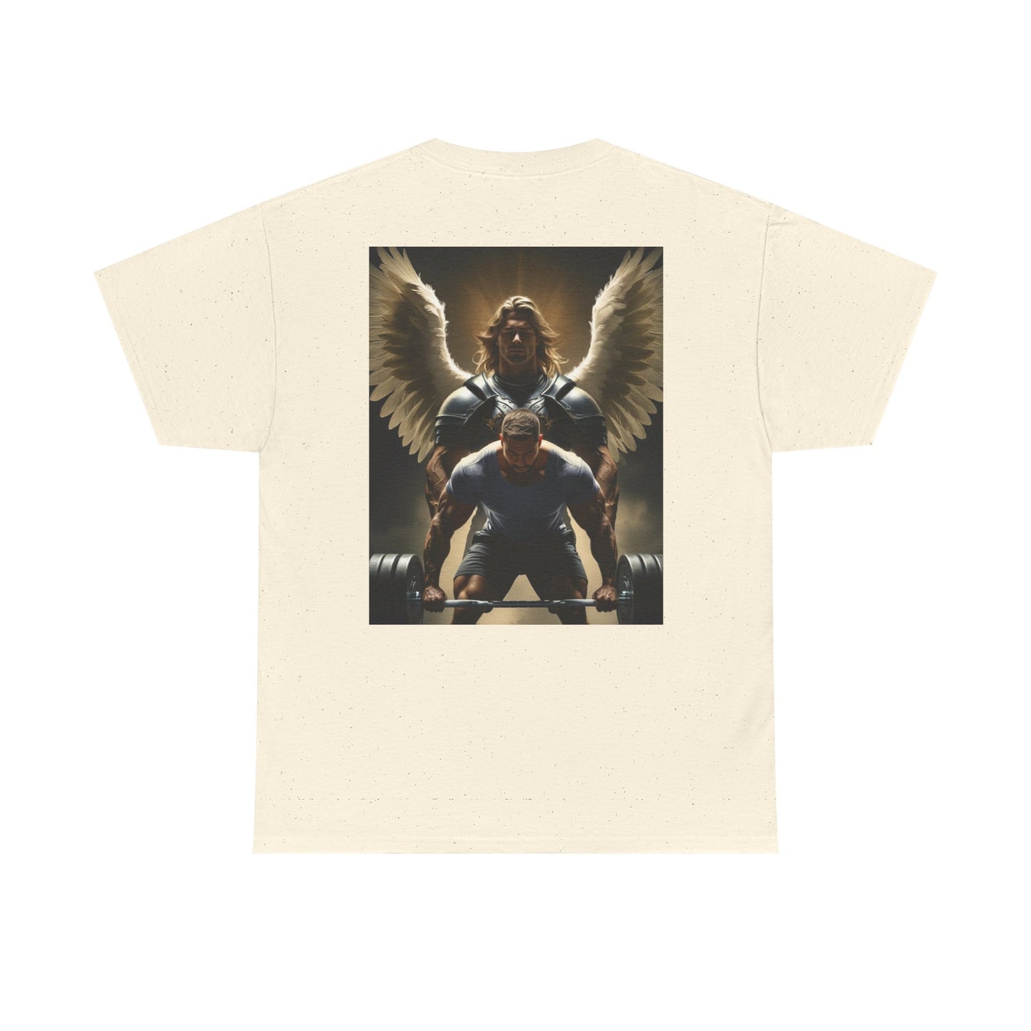 Graphic Bodybuilder Tee with Angel - Psalm 91:11-12 Unisex Shirt