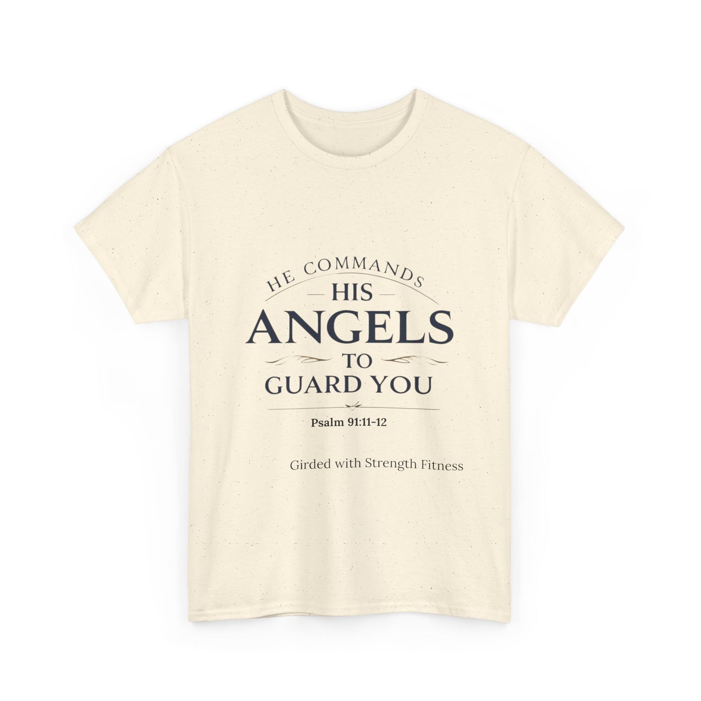 Graphic Bodybuilder Tee with Angel - Psalm 91:11-12 Unisex Shirt
