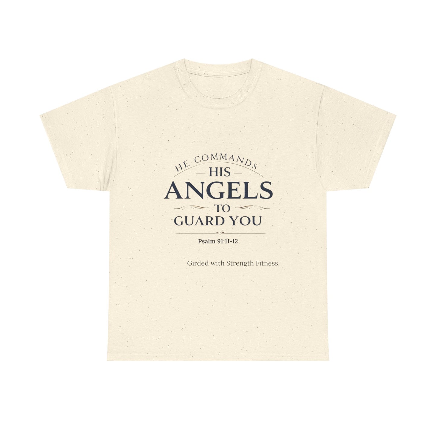 Graphic Bodybuilder Tee with Angel - Psalm 91:11-12 Unisex Shirt