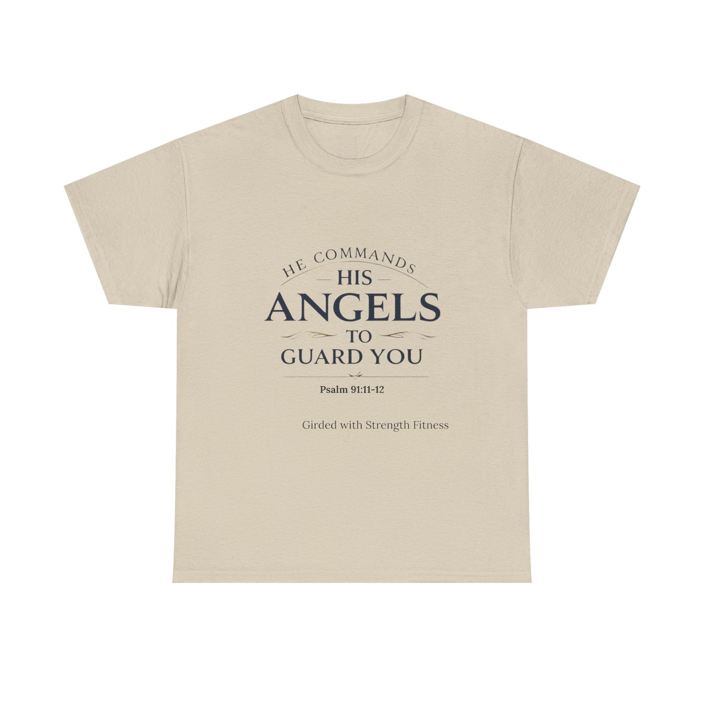 Graphic Bodybuilder Tee with Angel - Psalm 91:11-12 Unisex Shirt