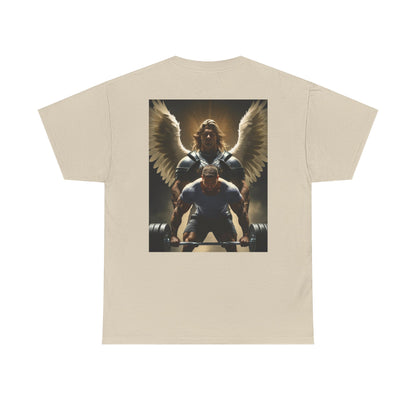 Graphic Bodybuilder Tee with Angel - Psalm 91:11-12 Unisex Shirt