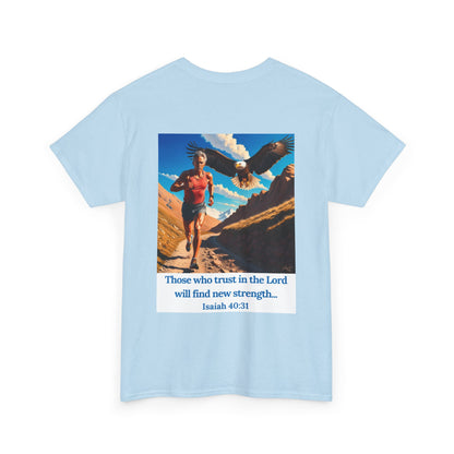Inspiring Faith Unisex Heavy Cotton Tee - Isaiah 40:31 Design