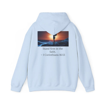 Stand Firm Unisex Hoodie with 1 Corinthians 16:13