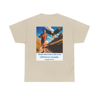 Inspiring Faith Unisex Heavy Cotton Tee - Isaiah 40:31 Design
