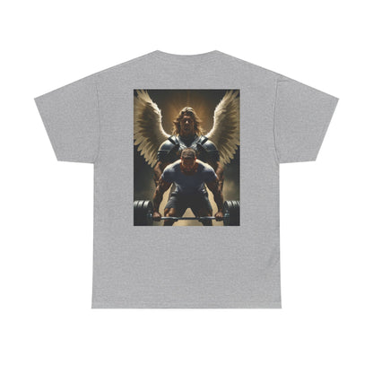 Graphic Bodybuilder Tee with Angel - Psalm 91:11-12 Unisex Shirt
