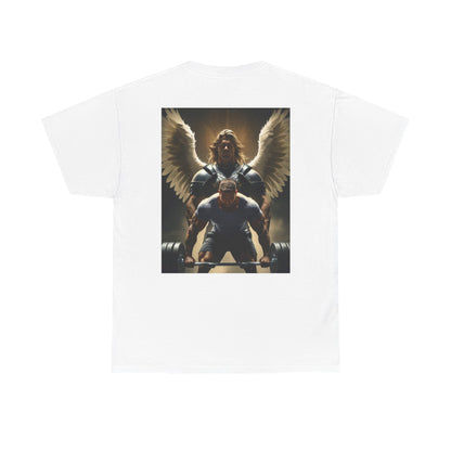 Graphic Bodybuilder Tee with Angel - Psalm 91:11-12 Unisex Shirt