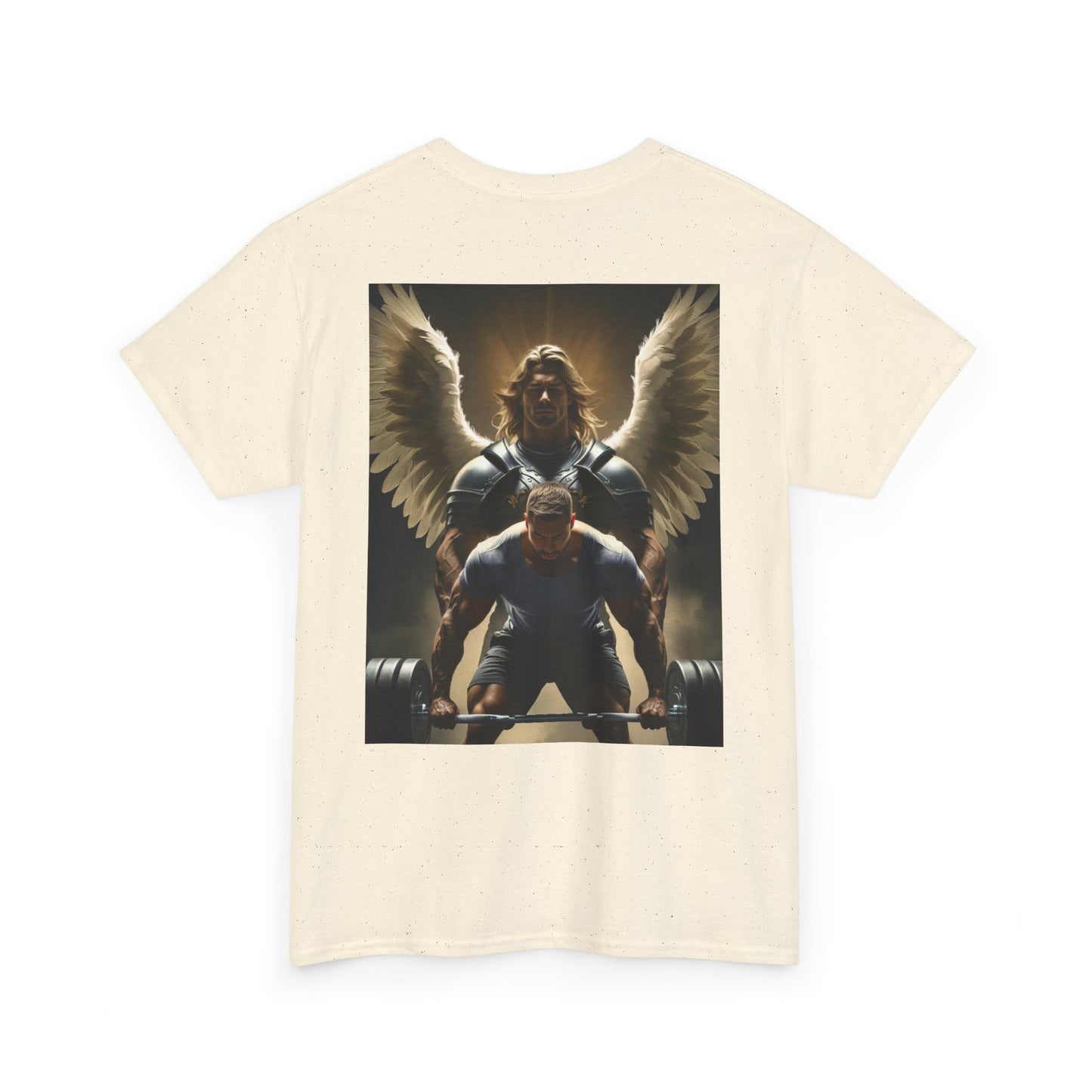 Graphic Bodybuilder Tee with Angel - Psalm 91:11-12 Unisex Shirt