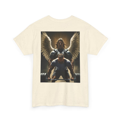 Graphic Bodybuilder Tee with Angel - Psalm 91:11-12 Unisex Shirt