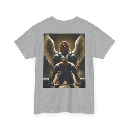 Graphic Bodybuilder Tee with Angel - Psalm 91:11-12 Unisex Shirt