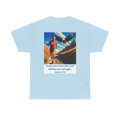 Inspiring Faith Unisex Heavy Cotton Tee - Isaiah 40:31 Design