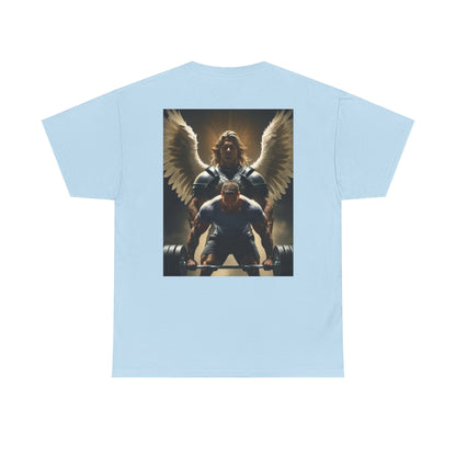 Graphic Bodybuilder Tee with Angel - Psalm 91:11-12 Unisex Shirt