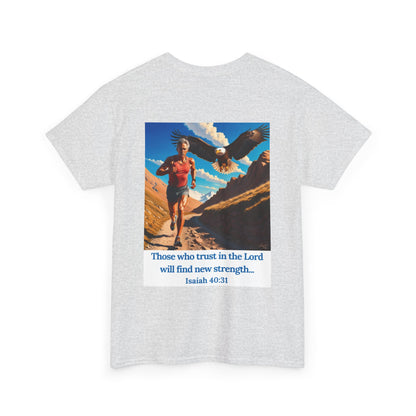 Inspiring Faith Unisex Heavy Cotton Tee - Isaiah 40:31 Design