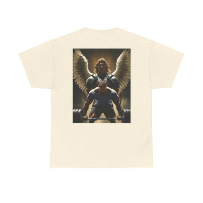 Graphic Bodybuilder Tee with Angel - Psalm 91:11-12 Unisex Shirt
