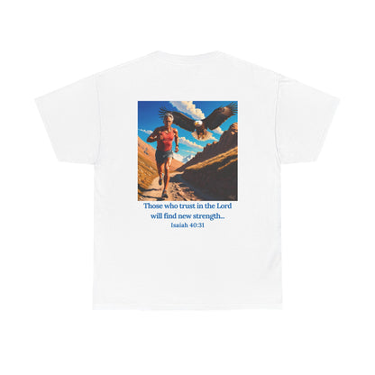 Inspiring Faith Unisex Heavy Cotton Tee - Isaiah 40:31 Design