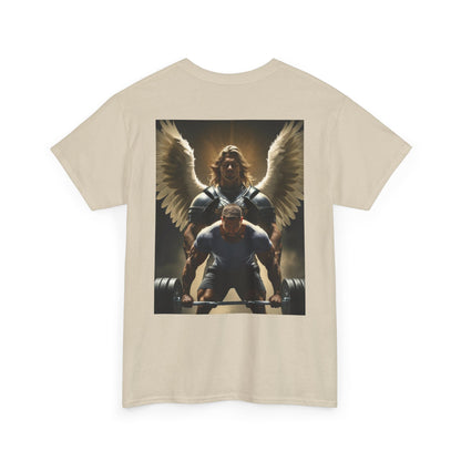 Graphic Bodybuilder Tee with Angel - Psalm 91:11-12 Unisex Shirt