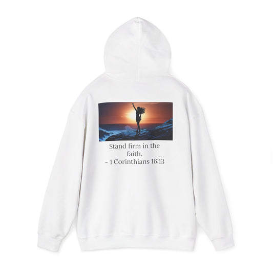 Stand Firm Unisex Hoodie with 1 Corinthians 16:13